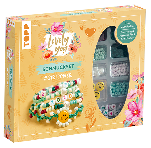 Lovely You Schmuckset #GirlPower. Anleitung und Material für 5 Armbänder